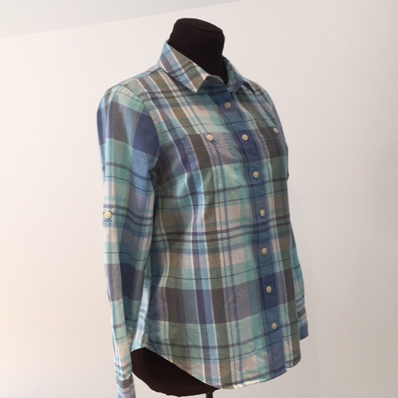 L.L.Bean button down plaid shirt size xs - Picture 3 of 16